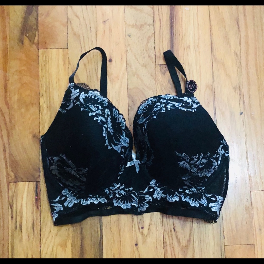 BODY FROSTING BLACK LACE BRA & PANTY SET PLUS SIZE